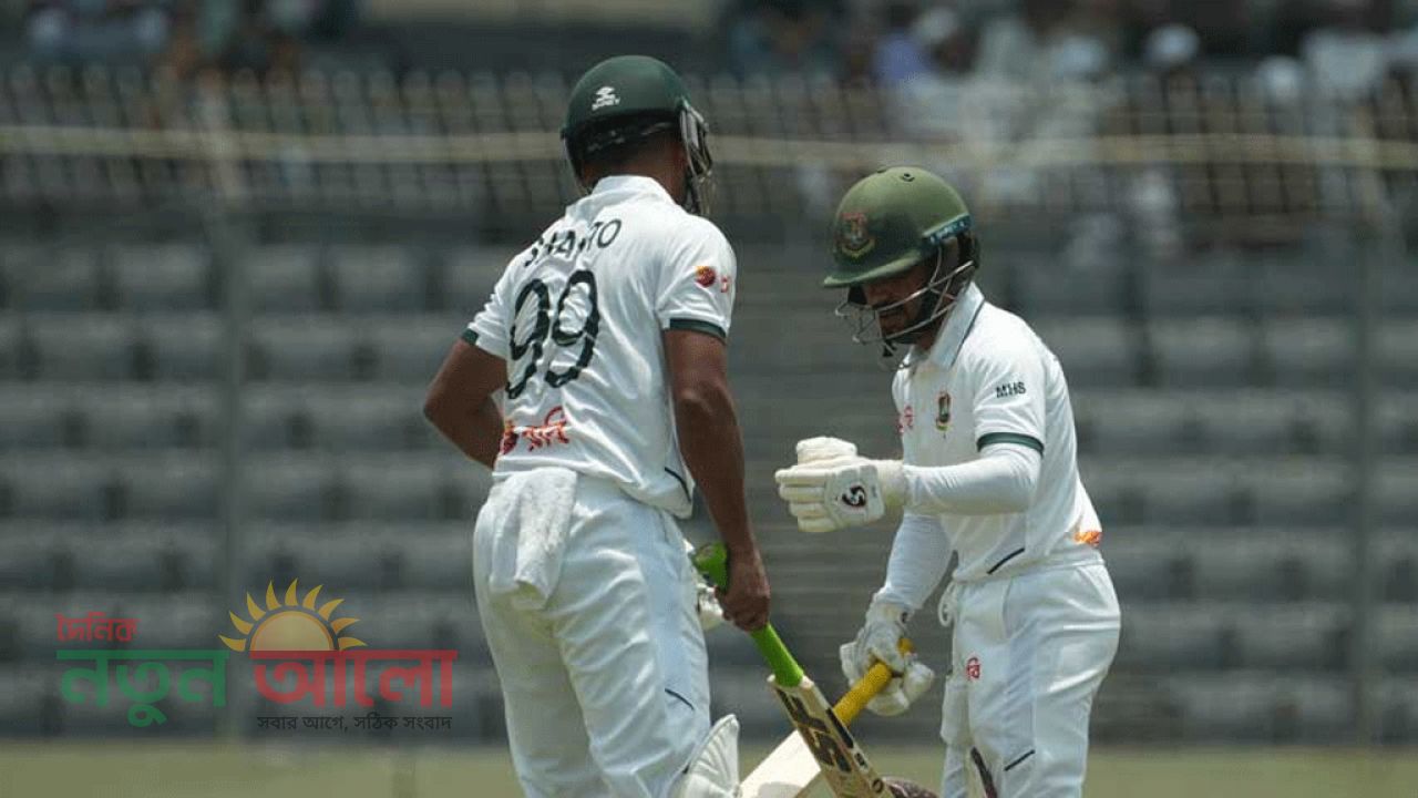 ঢাকা টেস্ট : শান্ত-মুমিনুলের ব্যাটে বাংলাদেশের লিড ১৭৯
