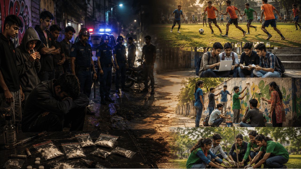 শুধু পুলিশি অভিযান বা আইনের কড়াকড়ি দিয়ে কি পাড়া-মহল্লায় কিশোর গ্যাং কালচার ও মাদক পুরোপুরি নির্মূল করা সম্ভব?
