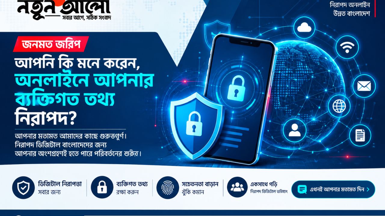 আপনি কি মনে করেন, অনলাইনে আপনার ব্যক্তিগত তথ্য নিরাপদ ?